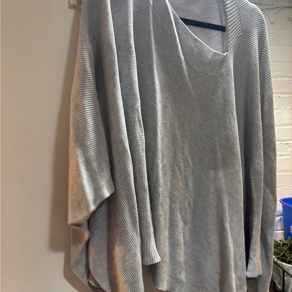 Lululemon Athletica Light Gray Poncho Sweater